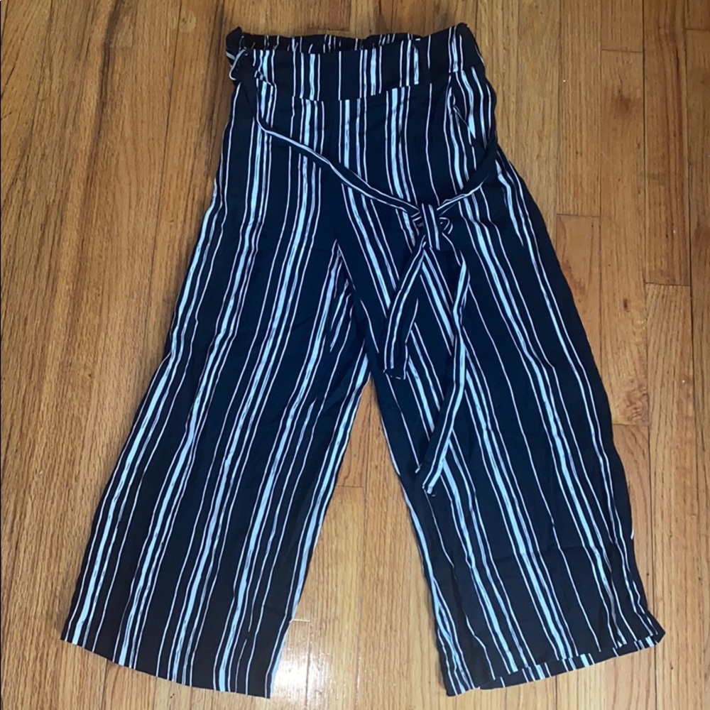 Candies Striped Wide Leg Pants